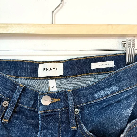 FRAME L'Homme Slim-Fit Denim LMH691 Murdy Wash Jeans $250 MSRP – 30 x 29